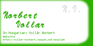 norbert vollar business card